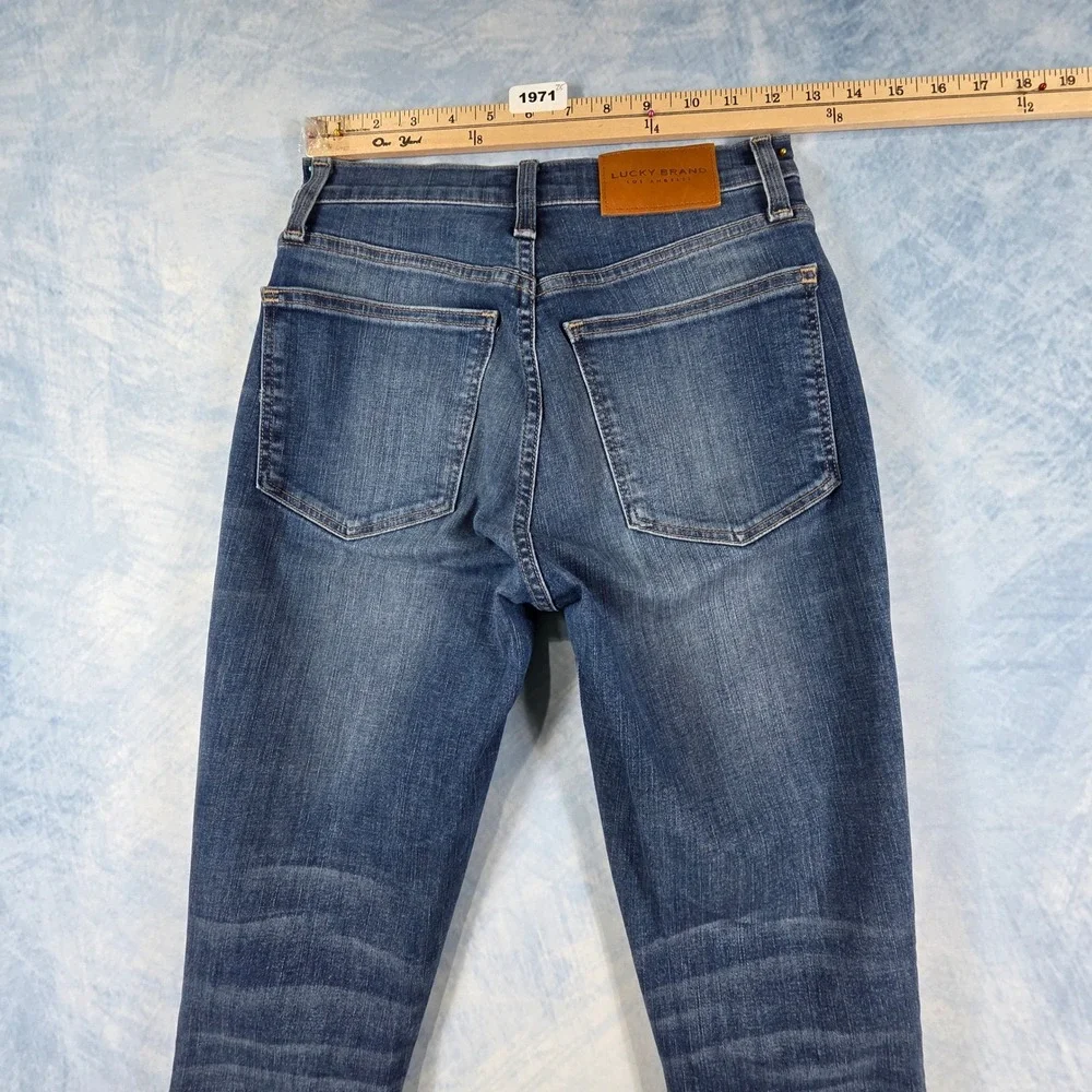 Lucky Brand Bridgette Skinny Jeans Womens 2/26 High Rise‎ Button Fly Blue Denim